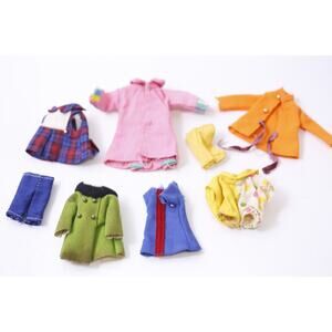 60s Era Liddle Kiddles, Doll Clothig, Coat, Dress, Pants, Mattel, Doll Accessor
